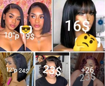 Méga promo perruque disponible en livraison partout à Kinshasa