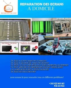 RÉPARATION DES ÉCRANS PLASMA À DOMICILE PARTOUT À KINSHASA