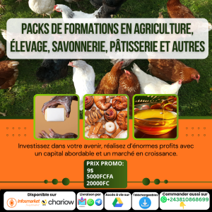 PACKS DE FORMATIONS EN AGRICULTURE, ÉLEVAGE, SAVONNERIE, PÂTISSERIE ET AUTRES 