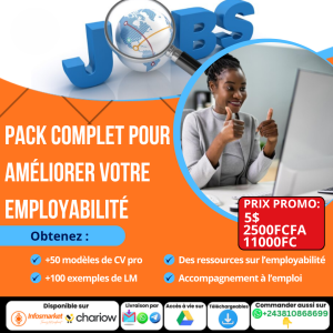 PACKS DE +50 MODELES DE CV PRO, +100 EXEMPLES DE LETTRES DE MOTIVATION ET DE RESSOURCES POUR BOOSTER SON EMPLOYABILITE