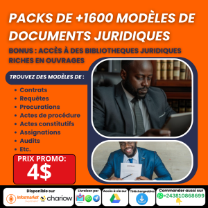 PACK DE +1600 MODÈLES DE DOCUMENTS JURIDIQUES + BIBLIOTHÈQUES BONUS