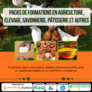 PACKS DE FORMATIONS EN AGRICULTURE, ÉLEVAGE, SAVONNERIE, PÂTISSERIE ET AUTRES AVEC DROIT DE REVENTE